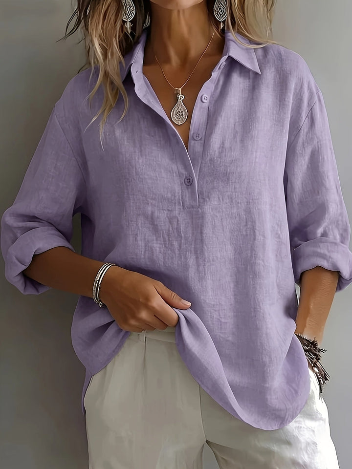 Freya | Afslappet Bluse med Krave