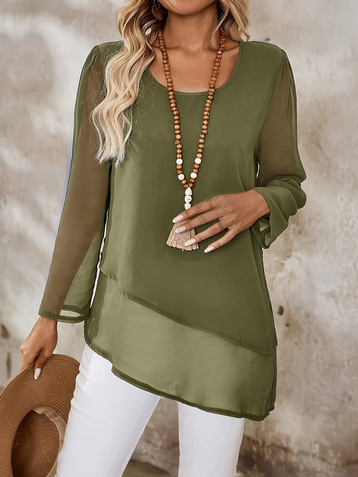 Annika | Lagdelt Flydende Bluse