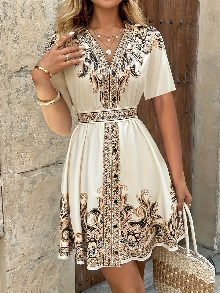 Georgia | Bohemsk Print A-Line Kjole