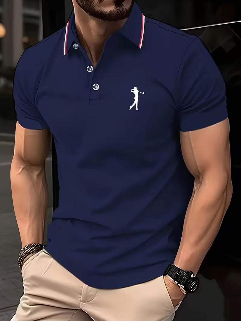 Arnold | Casual Kortærmet Golftrykt Skjorte