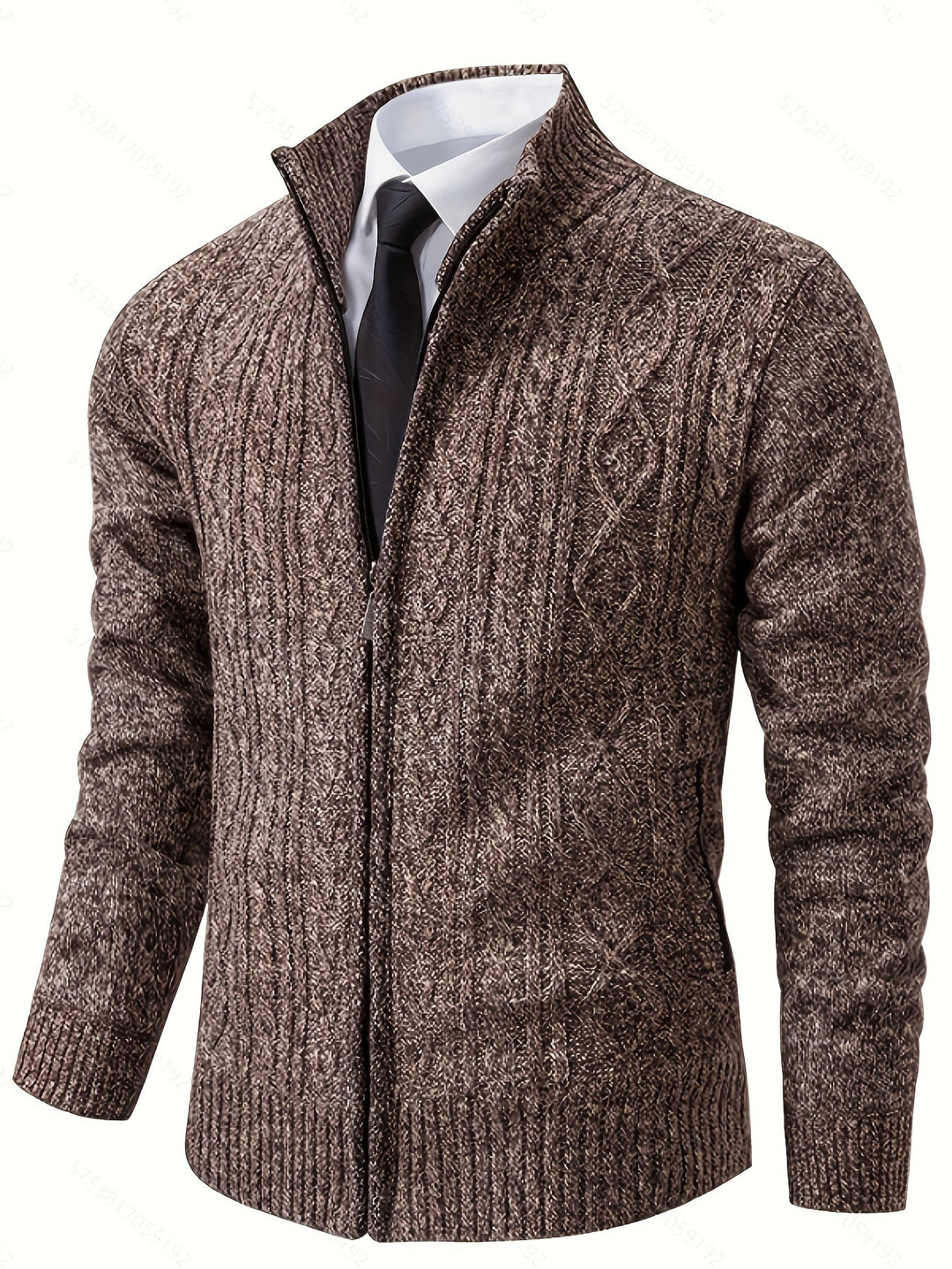 Walter | Tekstureret Full-Zip Cardigan