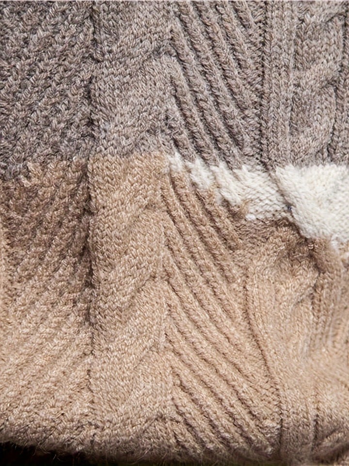 Simon | Tekstureret Farveblok Sweater