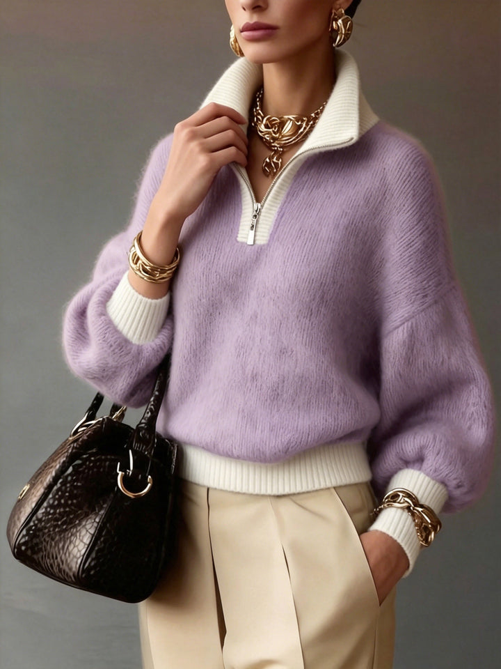Cecily | Afslappet Halv-Zip Sweater