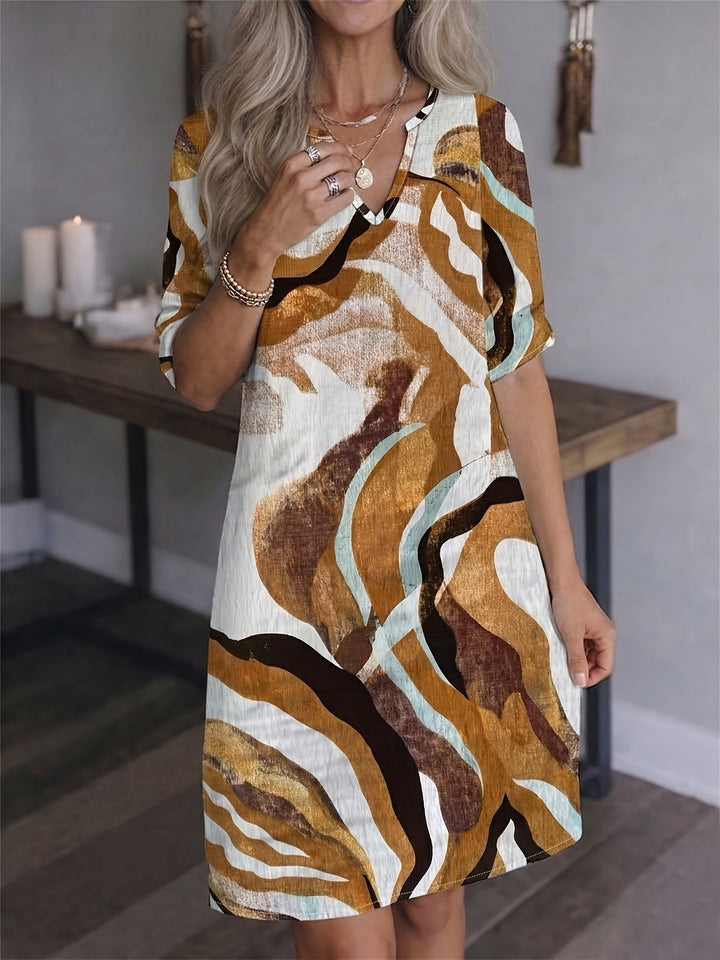 Ramona | Kunstnerisk Print Skift Kjole