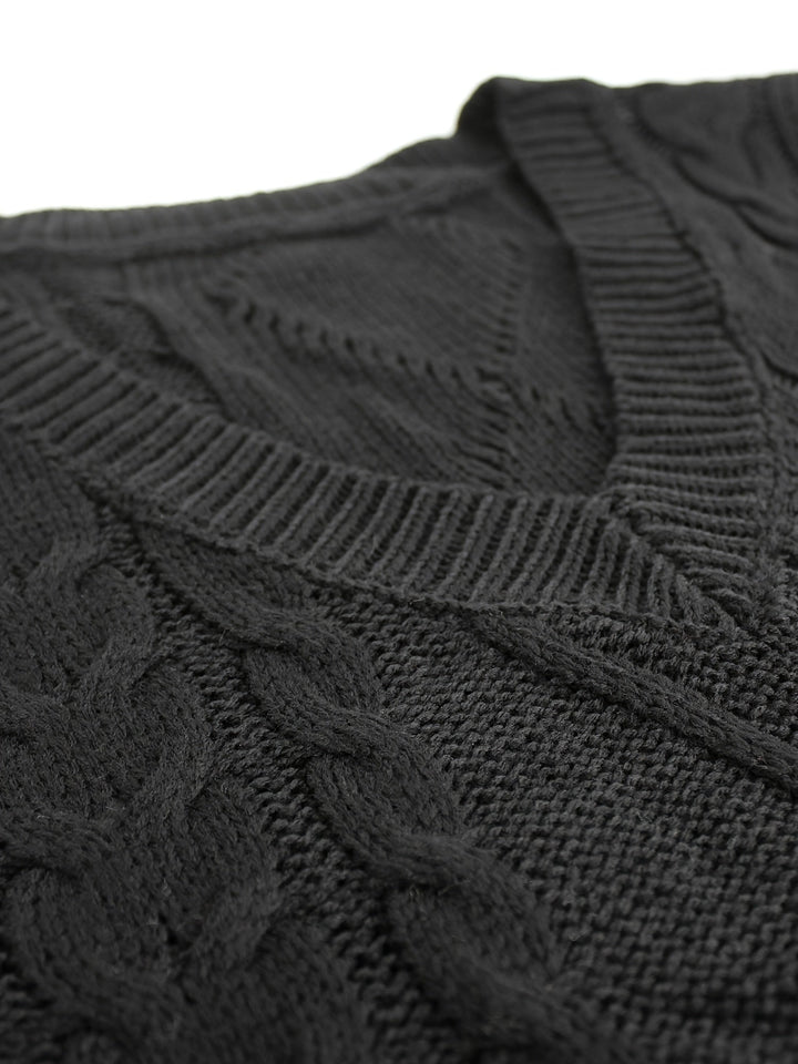 Cora | Cozy Cable-Knit V-Hals Sweater Vest