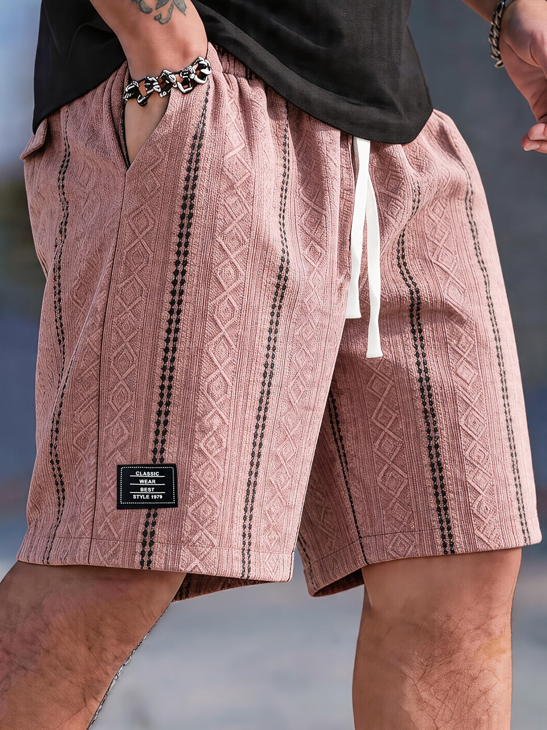 Nolan | Teksturerede Drawstring Shorts