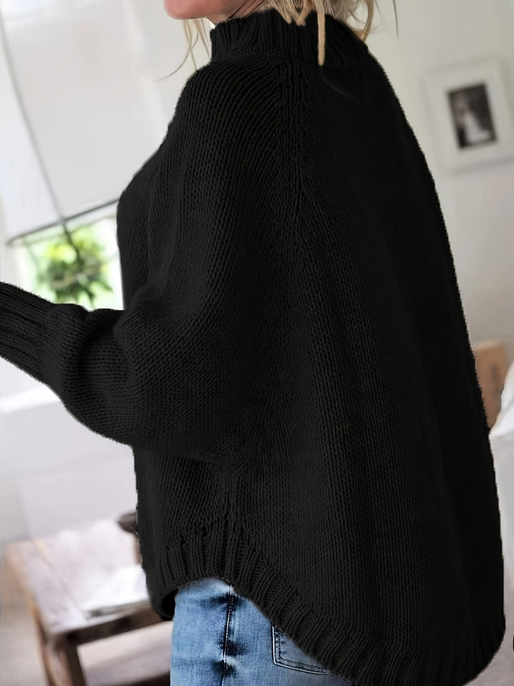 Corinne | Cozy Højhalset Kabelstrik Sweater