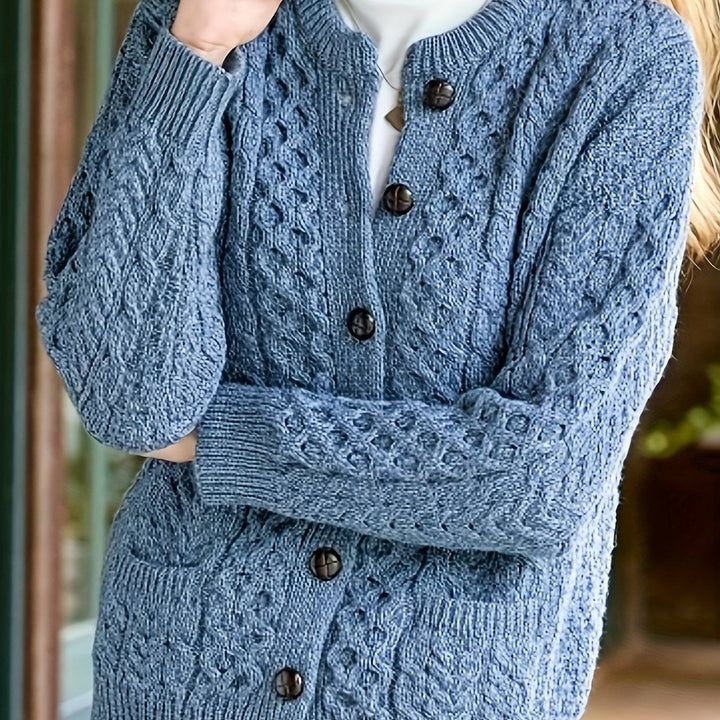 Fern | Tekstureret Knappet Cardigan