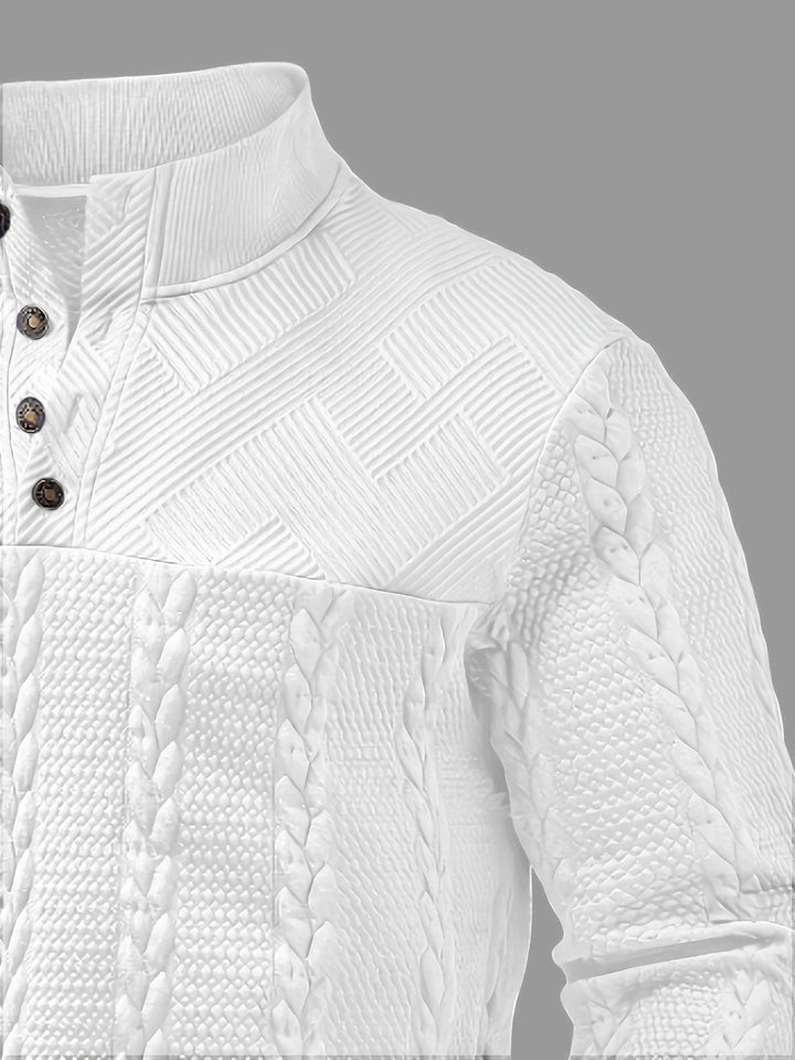 Sterling | Tekstureret Stand-Krave Pullover