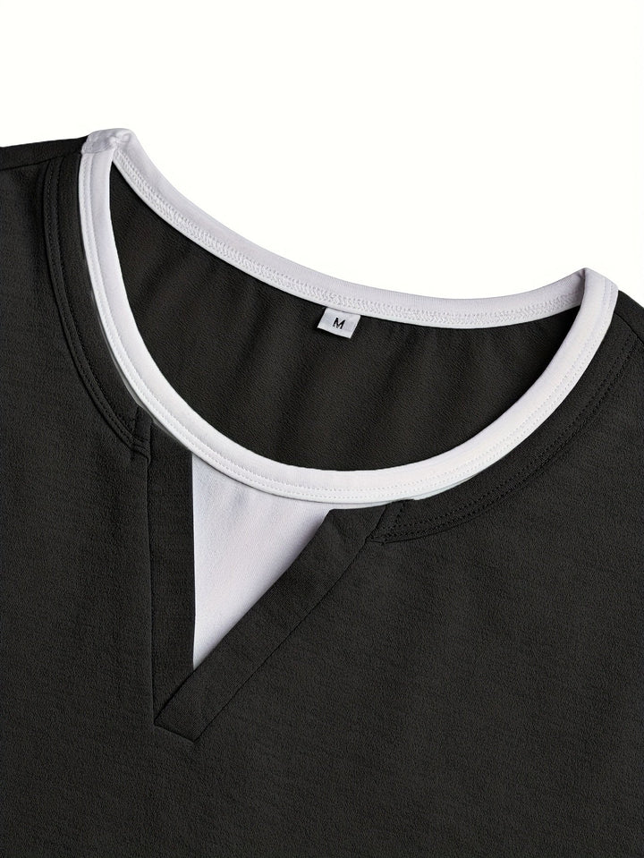 Nathan | Raffineret Notch-Neck Henley Skjorte