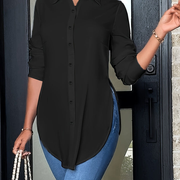 Quinn | Raffineret Knap-Front Bluse