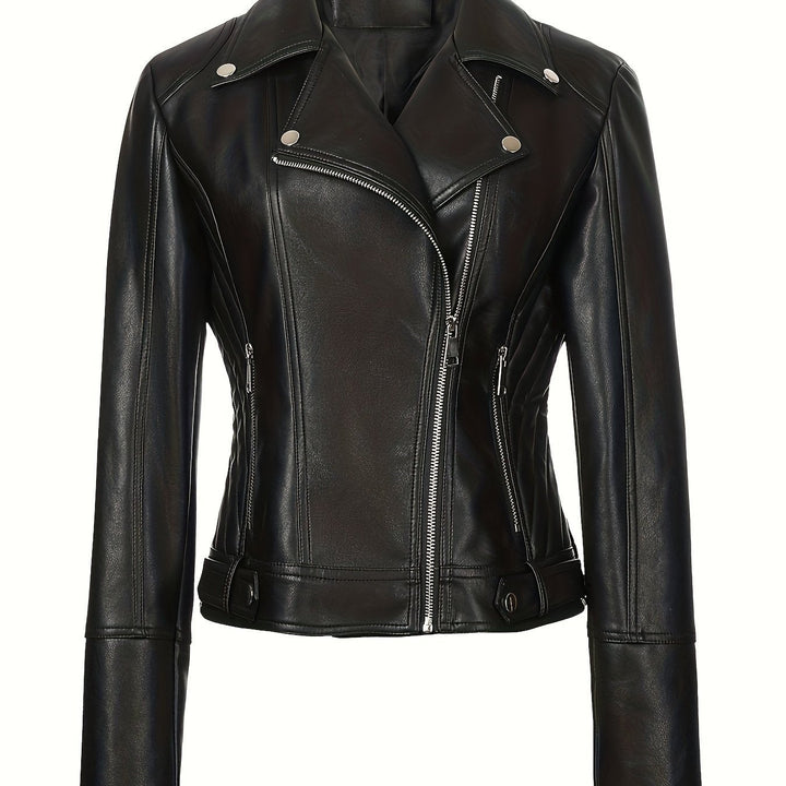 Mabel | Sculpted Zip-Front Moto Jakke