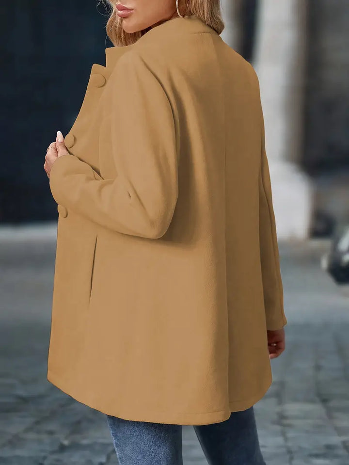Juliette | Elegant Ståkrave Knap Frakke