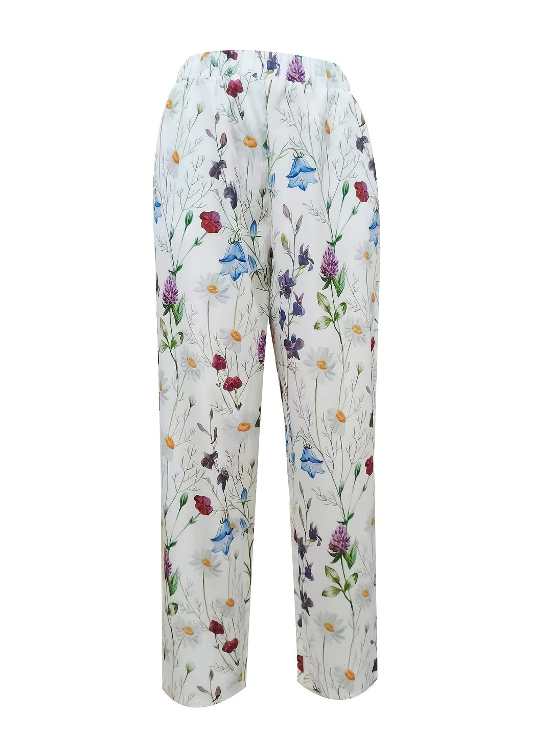 Cecilia | Vildblomst Print Taperede Bukser