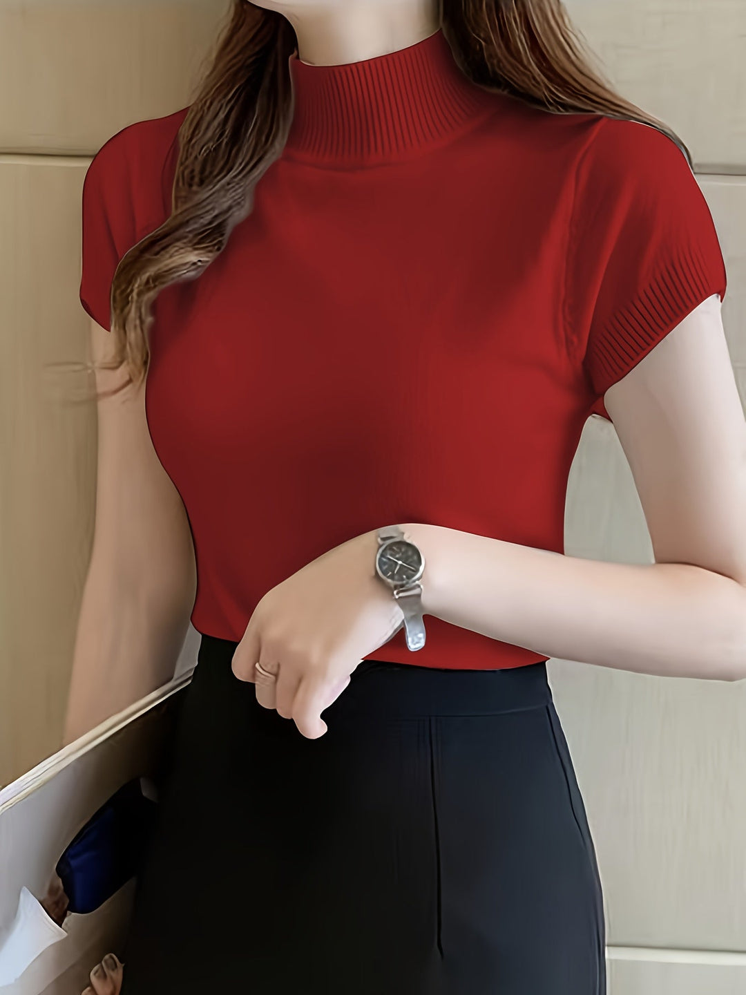 Della | Forfinet Mock-Neck Top