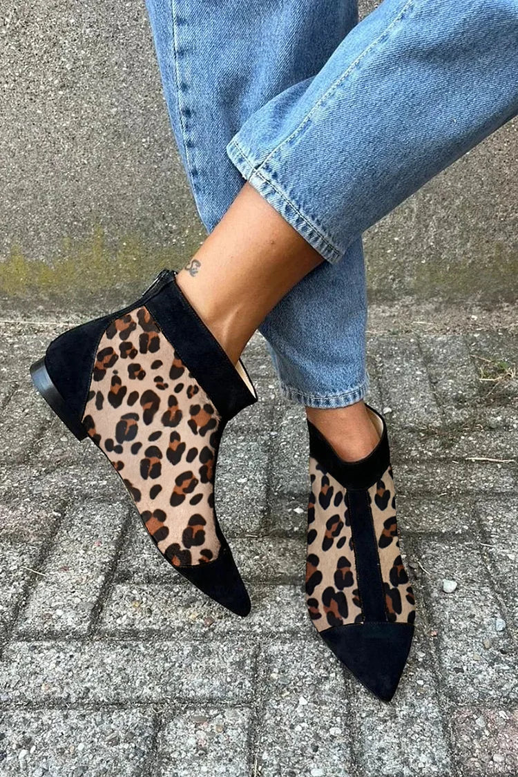 Everly | Stilfulde Leopard Spidse Støvler