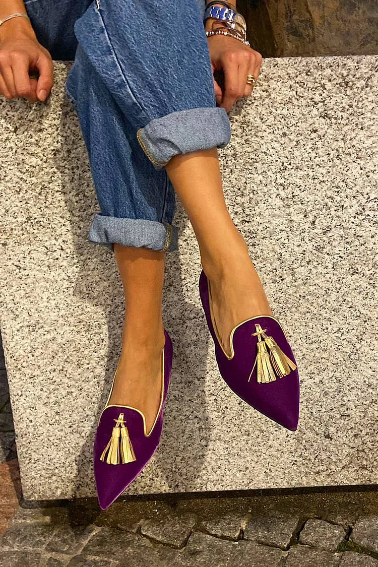 Bailey | Elegant Spidse Frynser Loafers