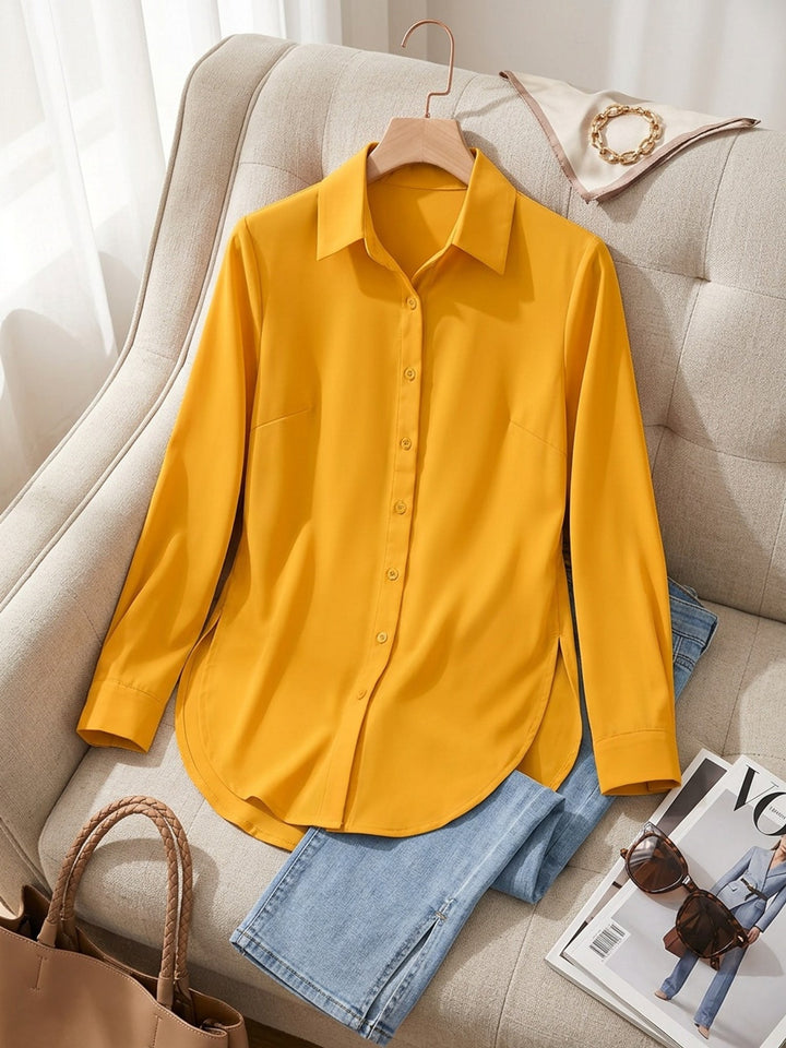 Quinn | Raffineret Knap-Front Bluse