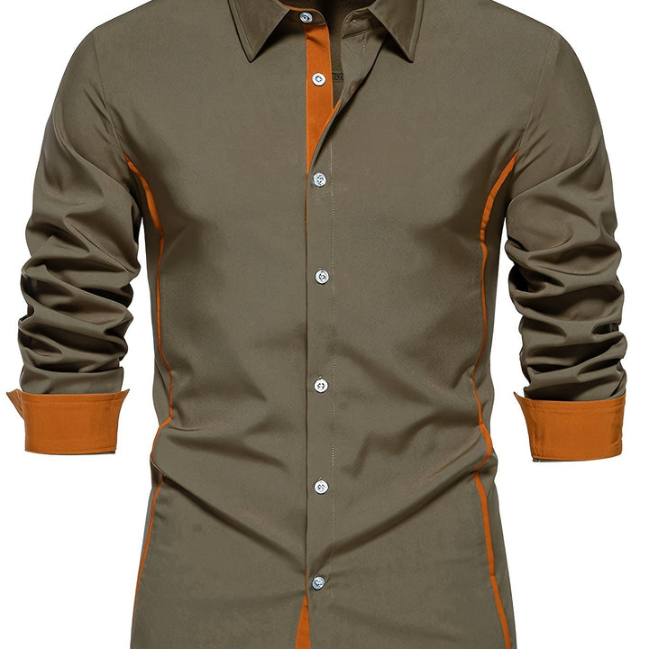 Anthony | Kontrast Trim Button-Up Skjorte