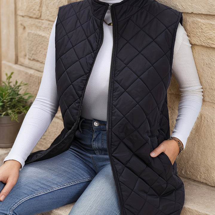 Eileen | Diamant-quilted Langline Vest