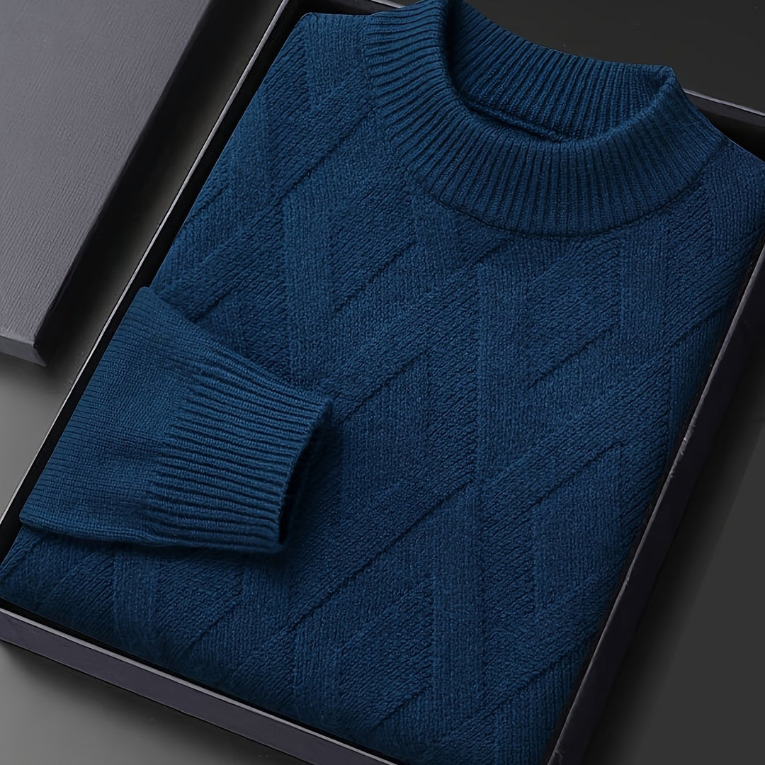 Ellis | Tekstureret Mock-Neck Sweater