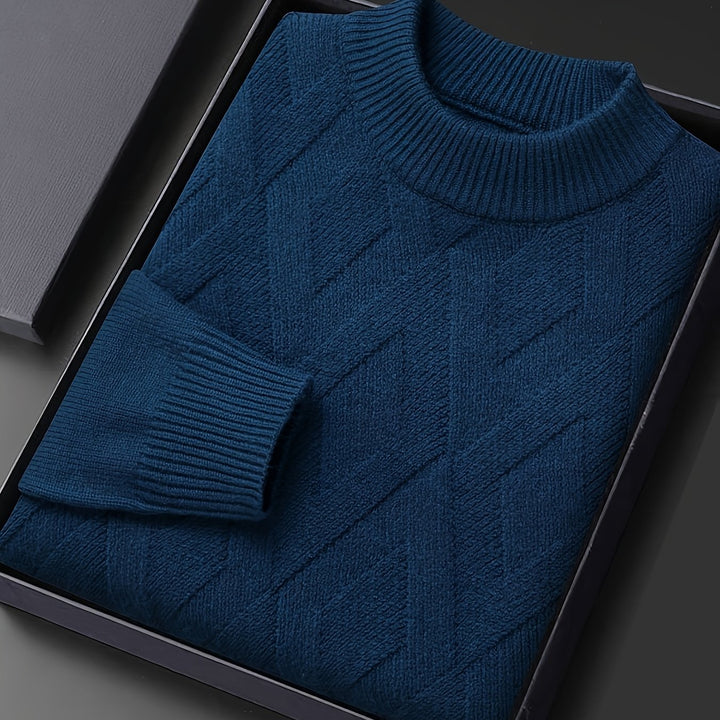 Ellis | Tekstureret Mock-Neck Sweater
