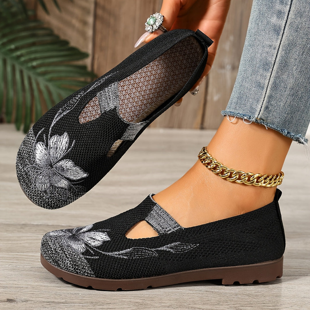 Marjorie | Broderede Slip-On Sko