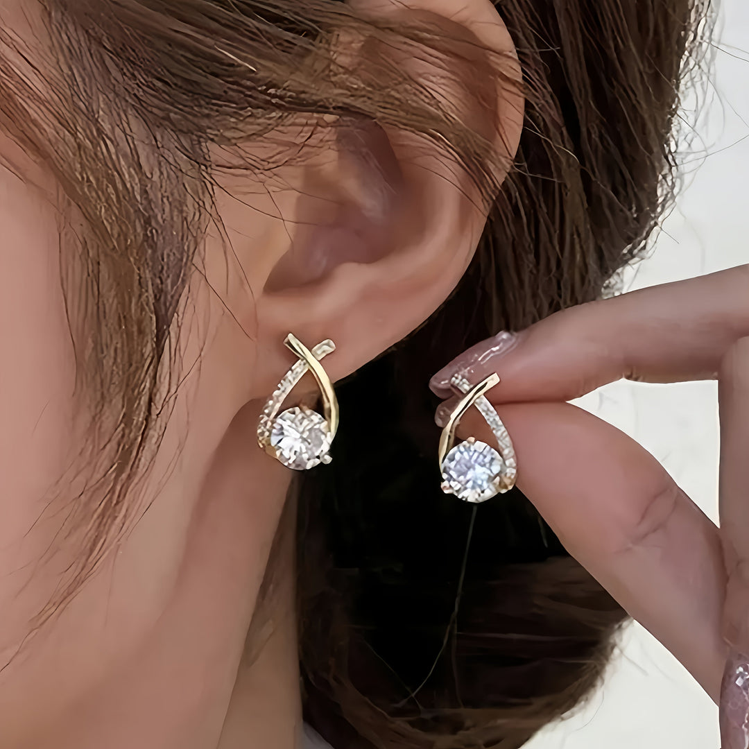 Cheryl | Stilfulde Stud Øreringe med Cubisk Zirkonia