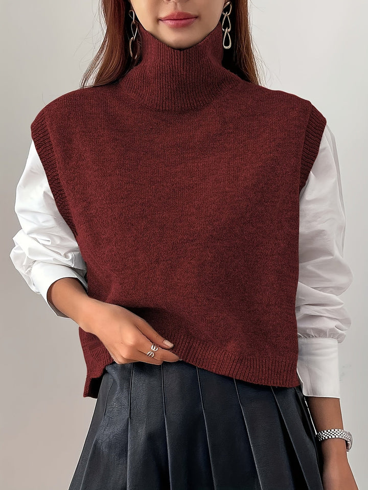 Farrah | Højhalset Sweater Vest