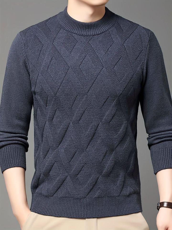 Ellis | Tekstureret Mock-Neck Sweater