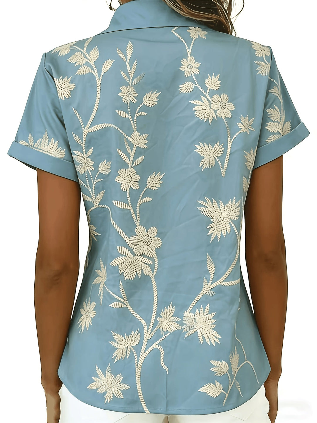 Regina | Botanisk Print Skjorte