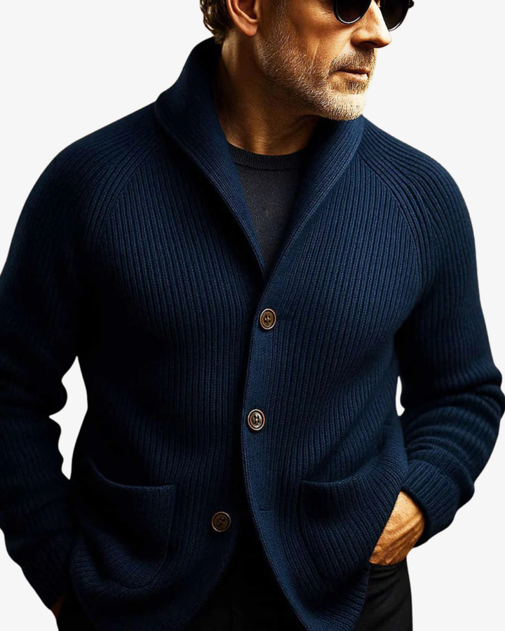 Elliot | Skræddersyet Knappet Strik Cardigan