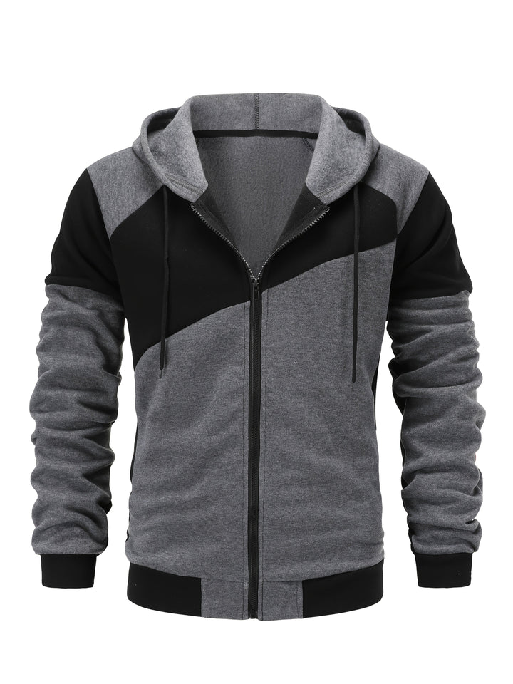 Bryce | Farveblok Zip-Up Hættejakke