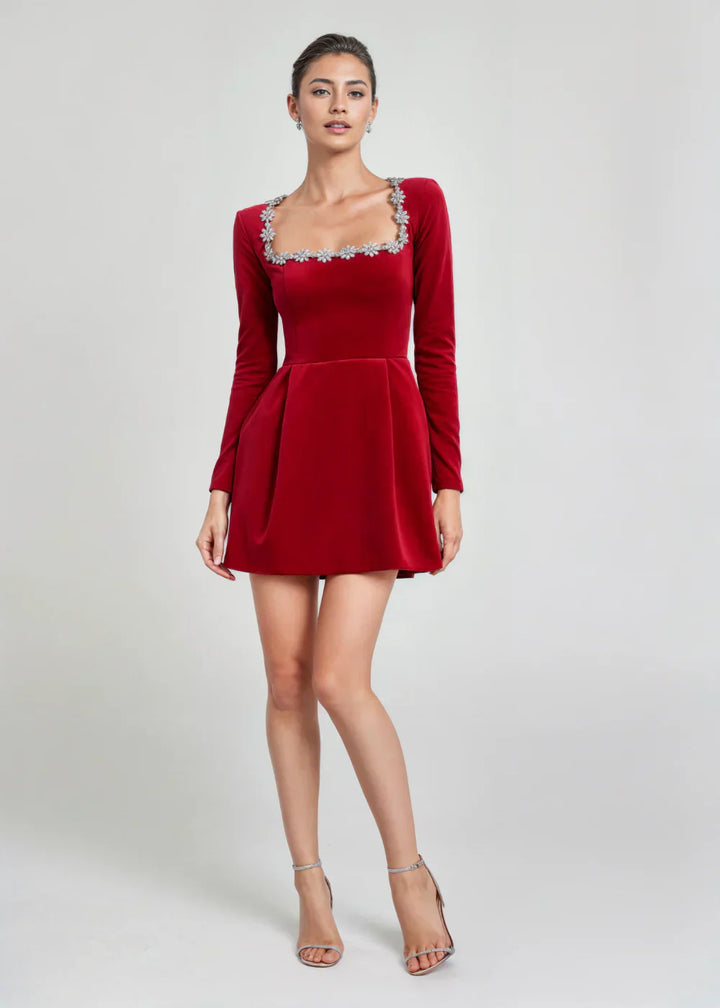 Brielle | Elegant Velvet Mini Kjole