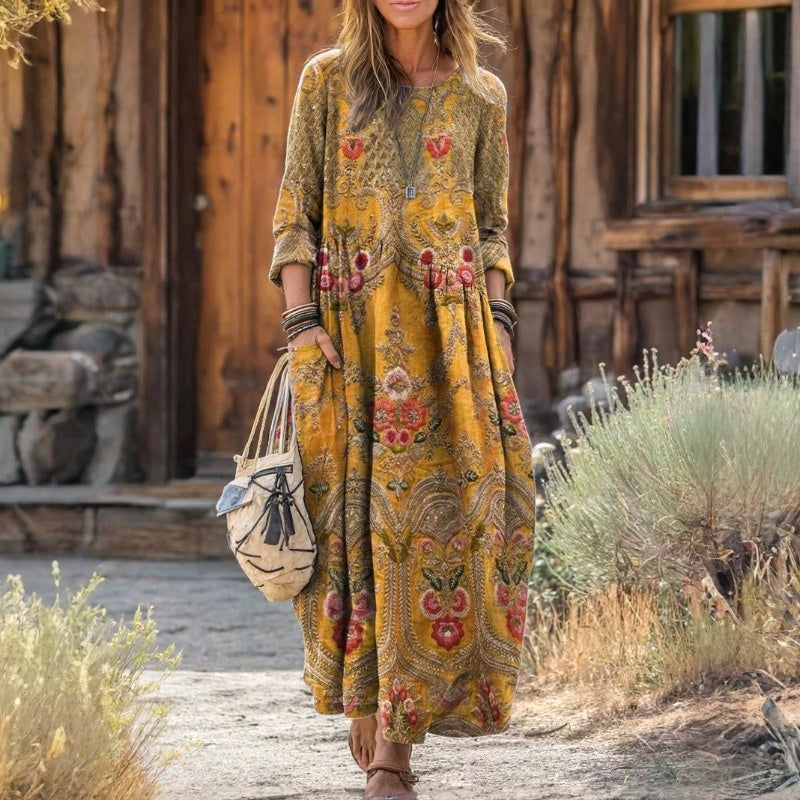Kayleigh | Vintage Oversized Langærmet Kjole