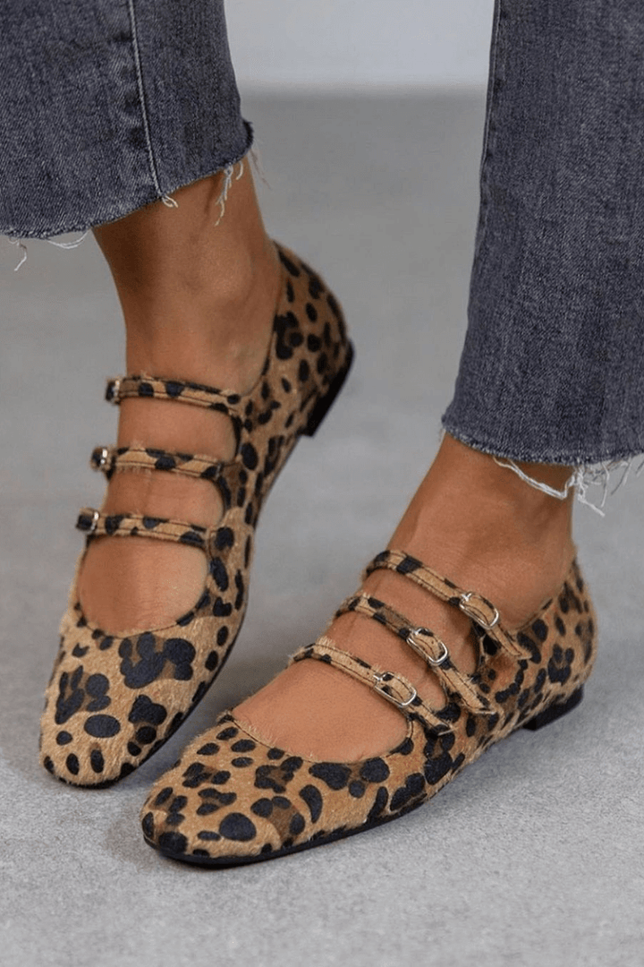 Aubrey | Premium Leopard Triple Spænde Loafers