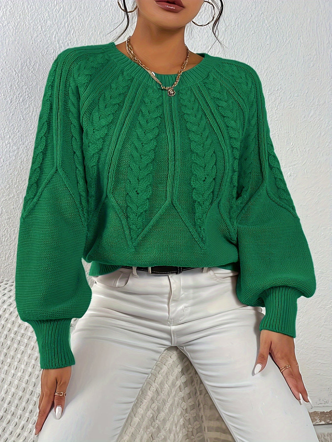 Eleanor | Afslappet Kabelstrik Sweater