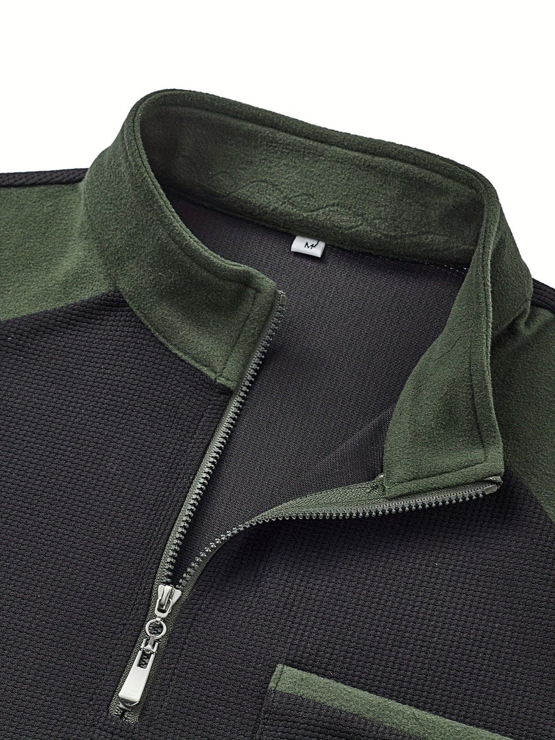 Rory | Tekstureret Farveblok Quarter-Zip Pullover