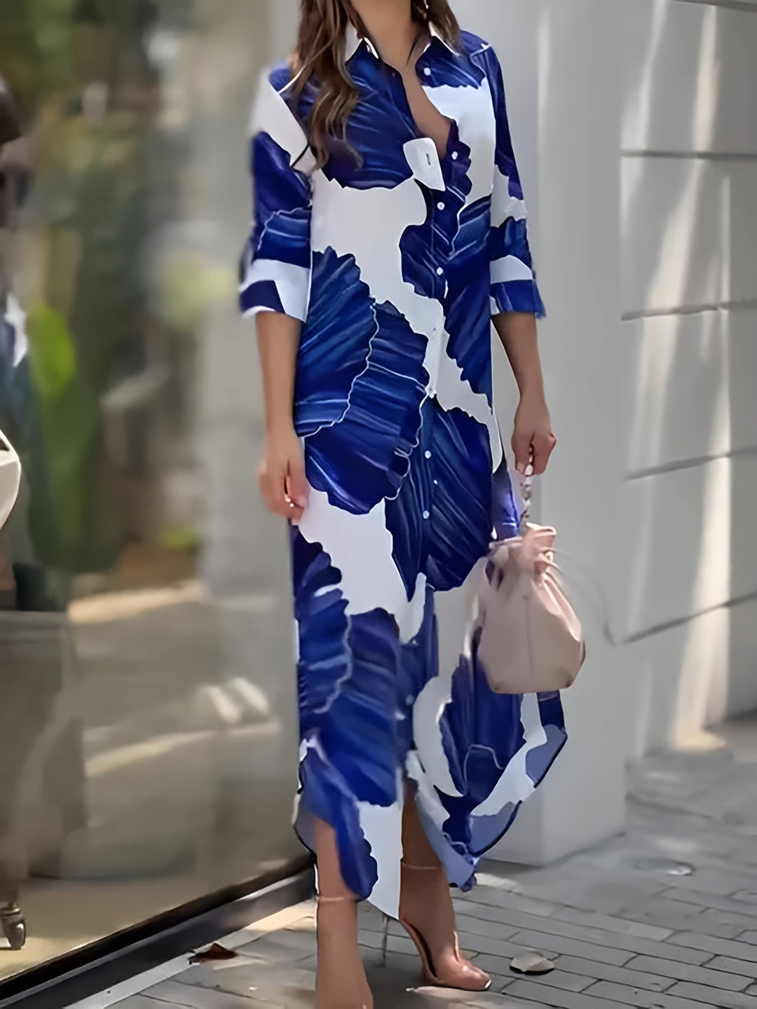 Larissa | Flydende Print Maxi Kjole
