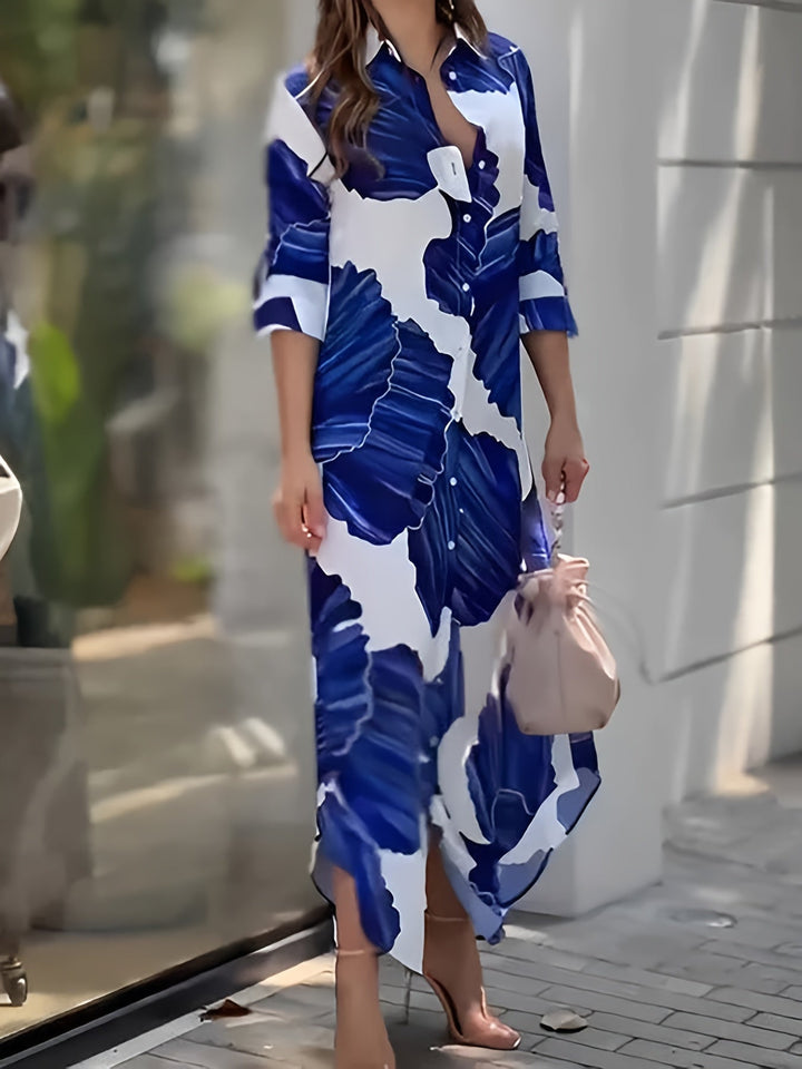 Larissa | Flydende Print Maxi Kjole