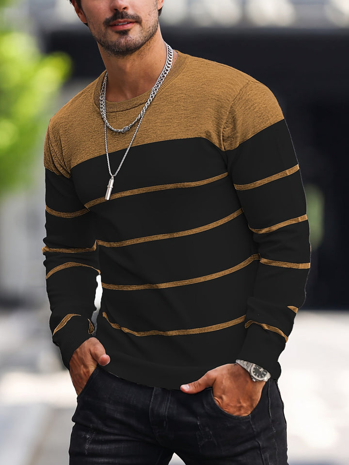Henry | Stribet Crew Neck Sweater