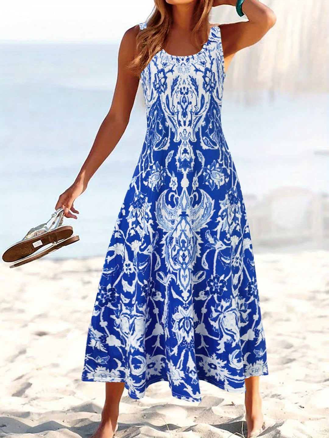 Odette | Flydende Blomster Maxi Kjole