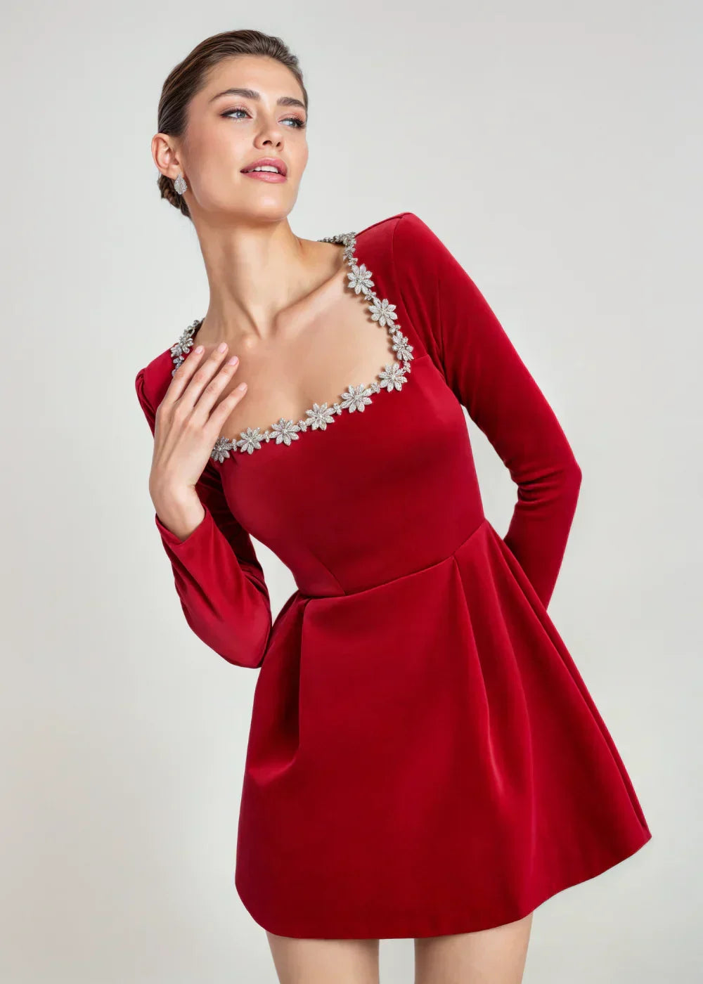 Brielle | Elegant Velvet Mini Kjole