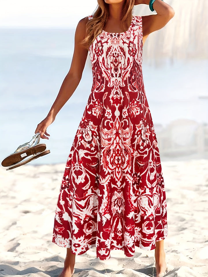 Odette | Flydende Blomster Maxi Kjole