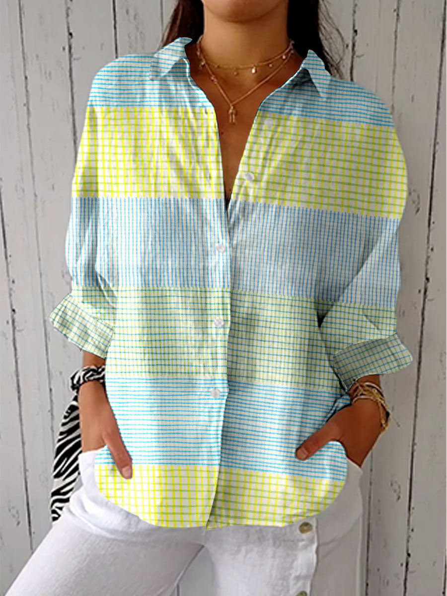 Teresa | Stilfuld Multifarvet Stribet Bluse