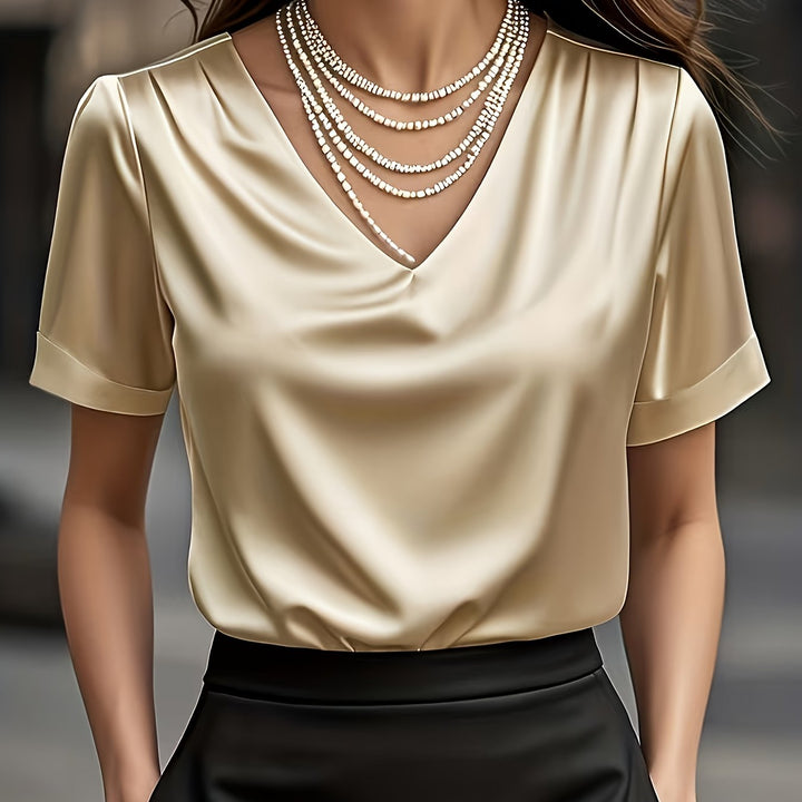 Estelle | Draperet V-Hals Bluse