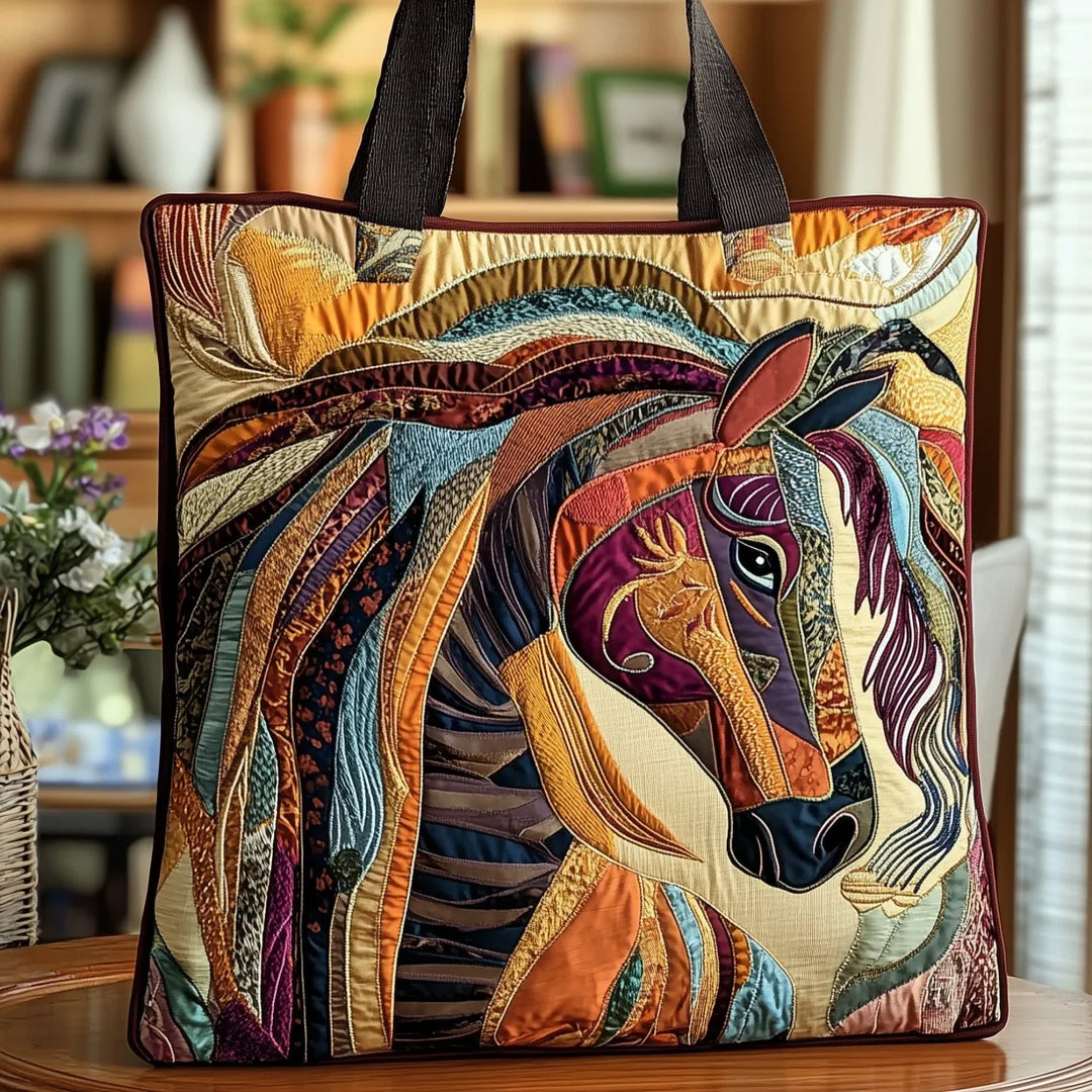 Danielle | Multifarvet Heste Kunst Tote Taske