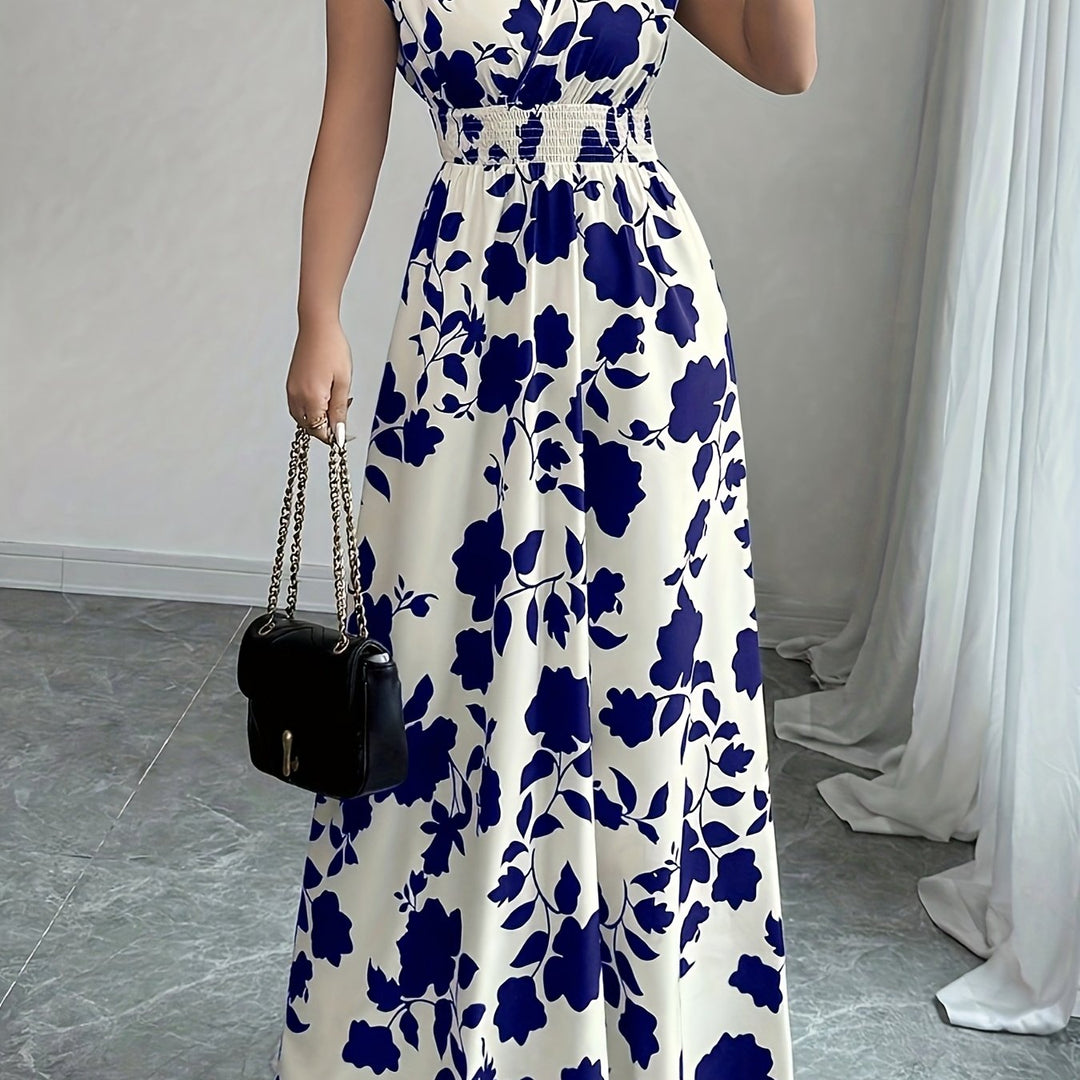 Delilah | Flydende Blomster Maxi Kjole