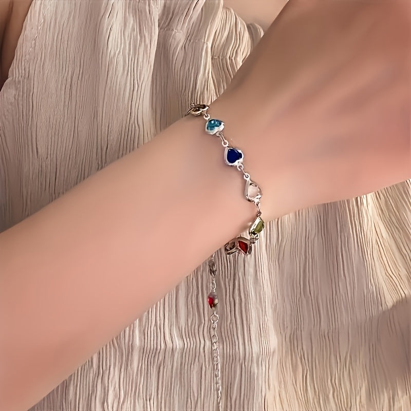 Gail | Stilfuld multicolor hjerteformet armbånd