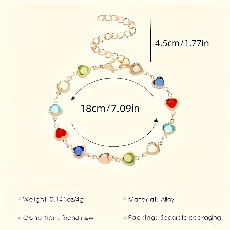 Gail | Stilfuld multicolor hjerteformet armbånd